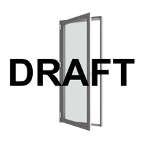 Vindusdør, 1-fløyet